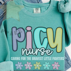 PICU Nurse Sweatshirt PICU Pediatric Nurse Shirt Preppy Nurse Sweatshirt Pediatric Intensive Care Unit Nurse Gift Critical Care Nurse ICU