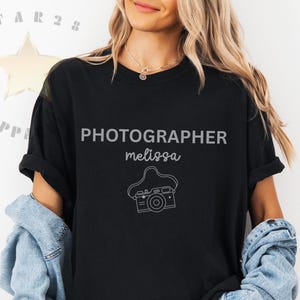 Photographer Shirt, Personalized Photographer Shirt, Camera Shirt, Photographer T-Shirt, Comfort Colors® Shirt, Photography Student Gift