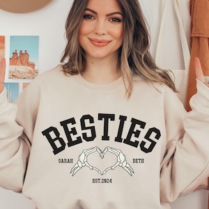Custom Bestie Sweatshirt, Custom Best friend Hoodie, Best Friend Sweatshirt, Besties Sweatshirt, Bestie Hoodie, Bestie Outfit, Bestie Gift