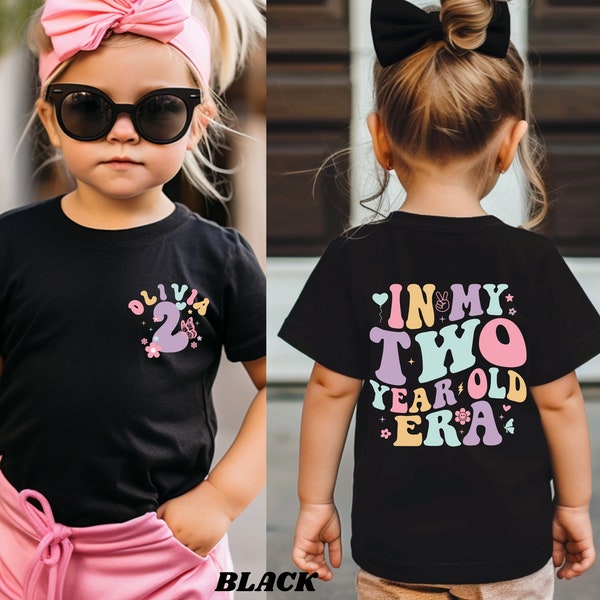 In My Two Year Old Era Shirt, Custom Birthday Girl Shirt, Kids Comfort Colors Shirt, 2 Year Old Birthday Shirt, Toddler Birthday Shirt