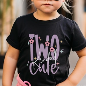 Custom 2nd Birthday Shirt, Two Cute Birthday Shirt, Birthday Girl Shirt, 2 Year Old Birthday Shirt, Toddler Birthday Shirt, Second Birthday