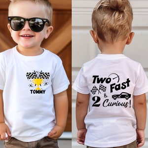Custom Boy Birthday Shirt, 2 year old boy birthday shirt, Race Car Boy Shirt, Birthday Boy Gift, Toddler Boy Shirt, Name On Shirt, Boy Gift