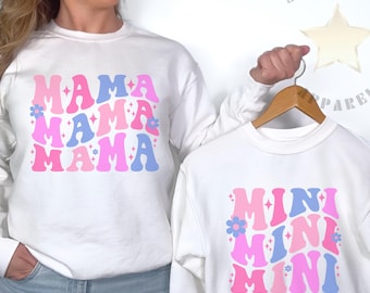 Mama and Mini Sweatshirt, Mother's Day Gift, Mama and Mini Matching Shirt, Mommy and Me Shirt, Cute Birthday Mama Gifts, Mama Tee, Baby Gift