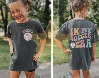 In My Soccer Era Sweatshirt, Personalized Soccer T-shirt, Custom Soccer Player Shirt, Youth and Adult Soccer T-Shirt, Soccer Gift,