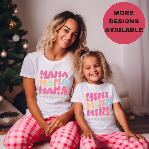 Tenues maman et moi/pyjamas de Noël maman et moi/tenues assorties maman et moi/pyjamas maman et moi/chemises de Noël maman et moi