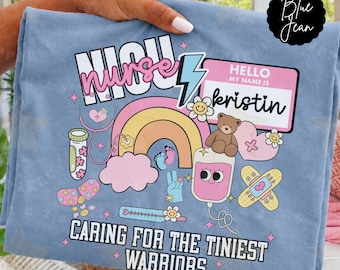 Personlig NICU-sjuksköterska, NICU-sjuksköterska klotterskjorta, anpassad sjuksköterskaskjorta, NICU-sjuksköterska T-shirt, Comfort Colors®-skjorta, present till sjuksköterska