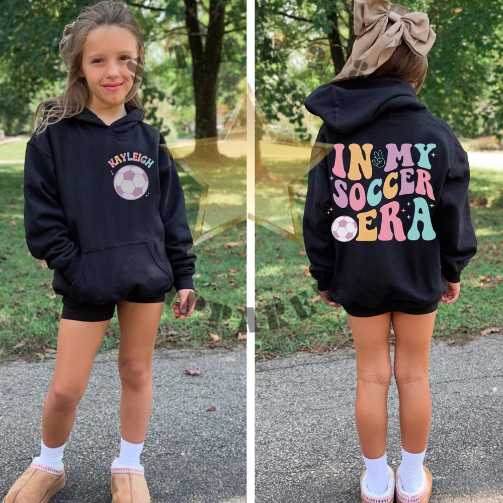 Soccer Gift, Youth And Adult Soccer Shirt, Personalized Soccer Sweatshirt,In My Soccer Era Sweatshirt, Custom Soccer Player Sweatshirt 4Fansport