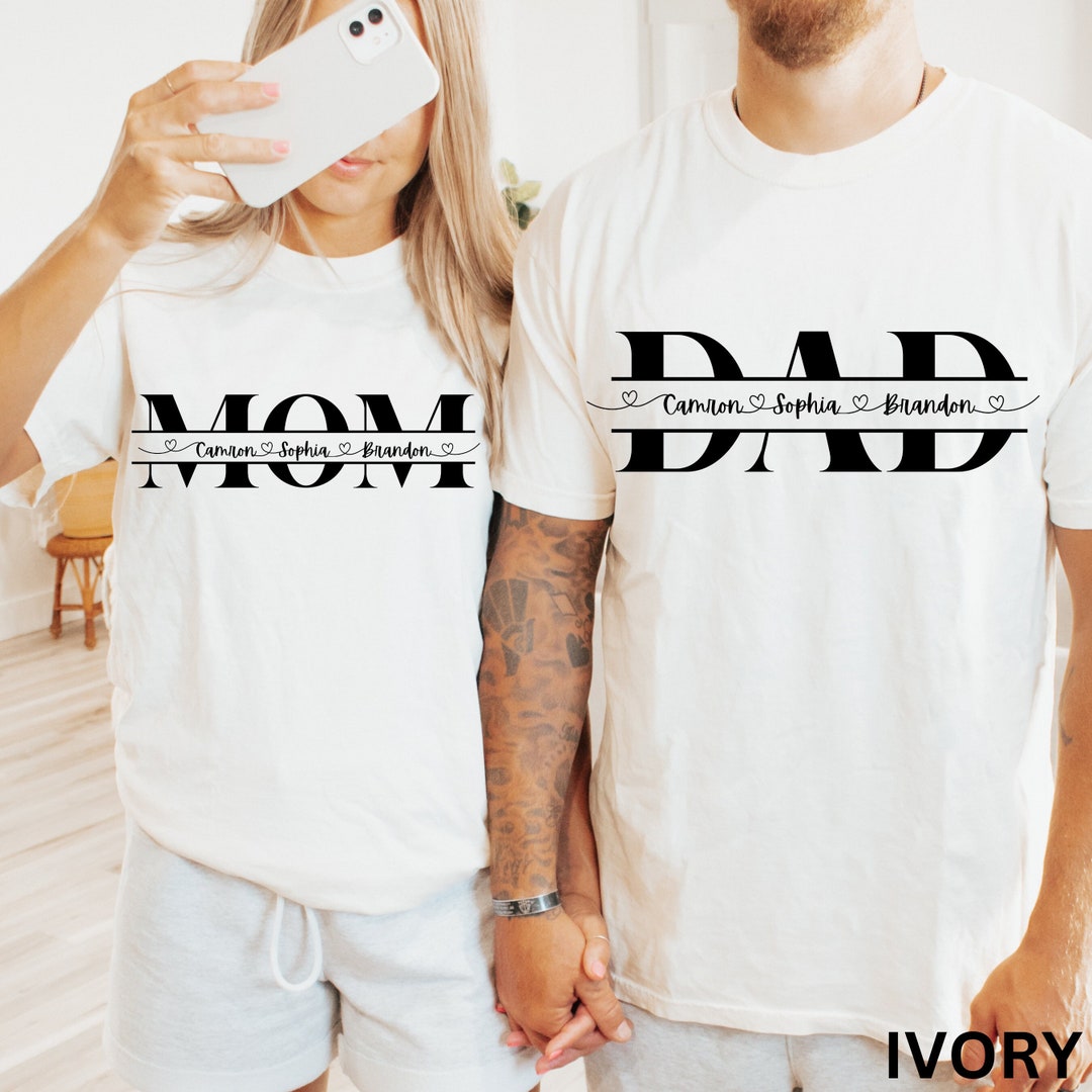 Custom Dad and Mom Shirts, Comfort Colors Matching Mom and Dad Shirts ...