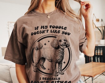 Komfort Farben Shirt Pudel Shirt Lustiges Hunde Shirt Pudel Mama Shirt Retro Pudel Shirt Geschenk für Hundemama Pudel Mama T-Shirt Pudel Geschenke