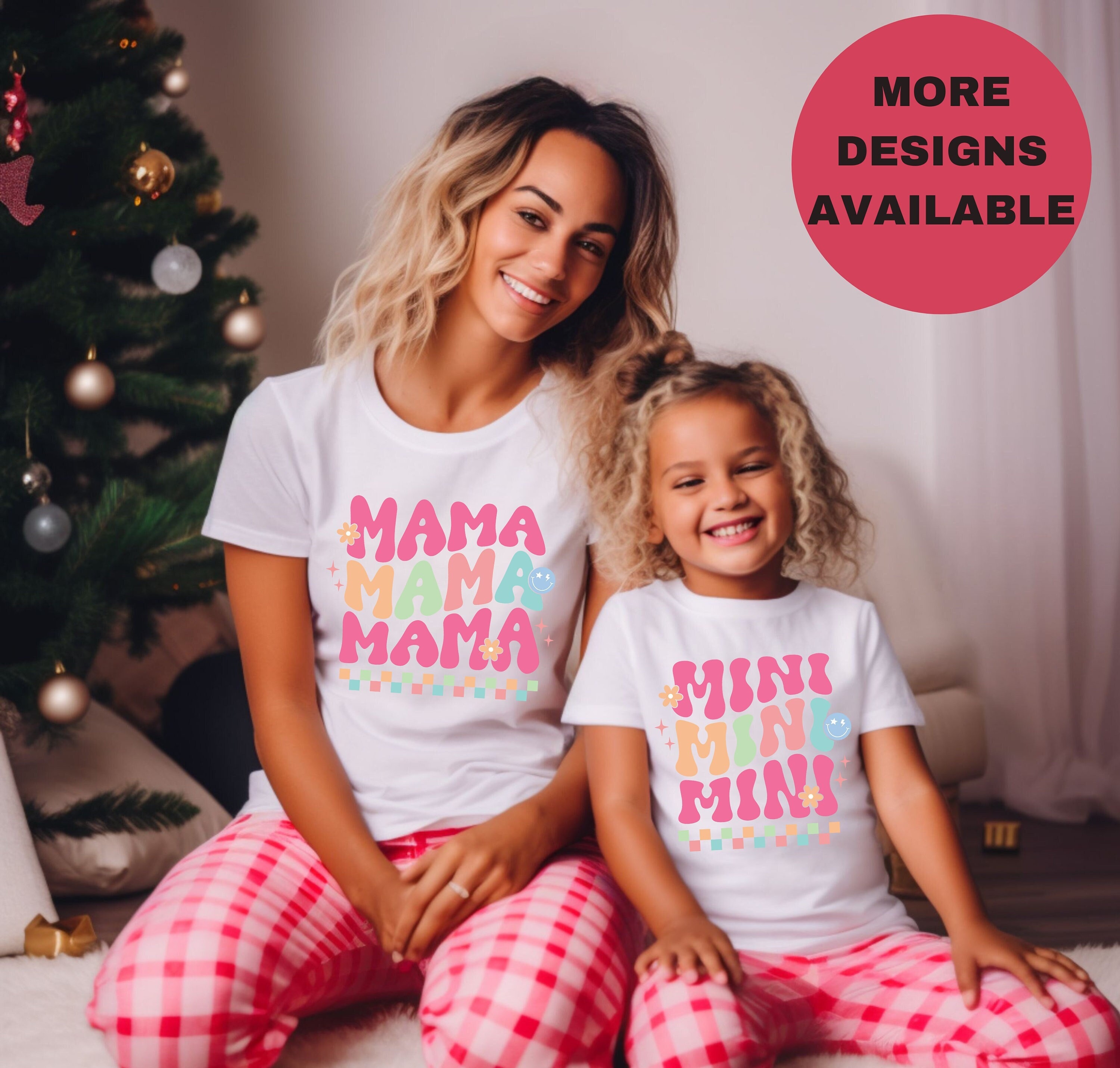 Mommy and Me Pink Heart Matching Pajamas