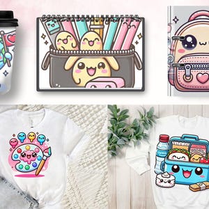 Kawaii Back to School Clipart: Teacher Graphics (PNG) - Etsy