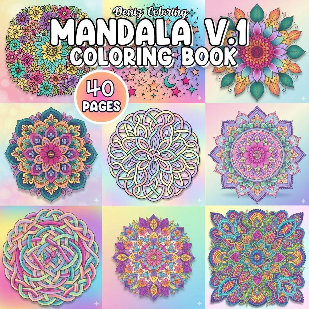 Mandala Coloring Pages for Adults Printable | Relaxing Stress Relief ...