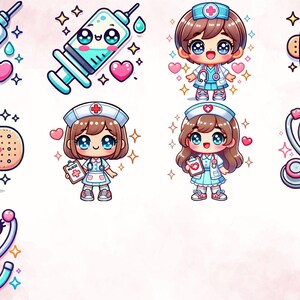 Kawaii Nurse Clipart, Cute Medical Profession, Adorable Nurse ...