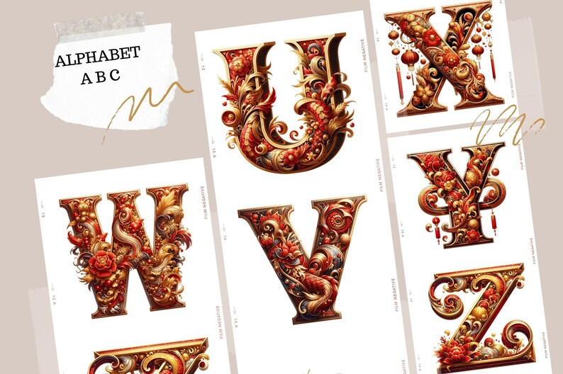 chinese new year lettering instant display