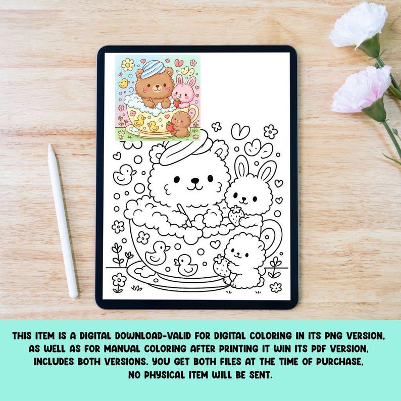 Capybara and Friends Coloring Book for Kids and Adults – Cute Animal ...