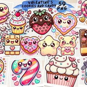 Valentinstag Kekse Candy Clipart, Valentinstag Tarot, schöne Clipart, Valentinstag lustige, DIY Handwerk, Dekorationen, Junk Journal, Scrapbooking
