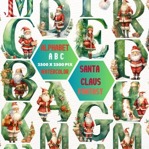Santa Christmas Alphabet: Reindeer PNG Clipart (Digital Download)