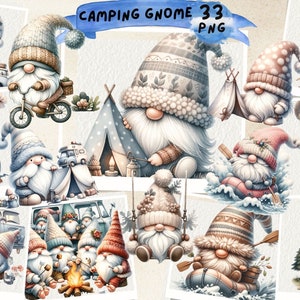 Gnomo de camping, Gnomo de camping, Gnomo de camping PNG, Gnomo, Gnomos lindos, Gnomo de acuarela, Diario basura, Álbum de recortes