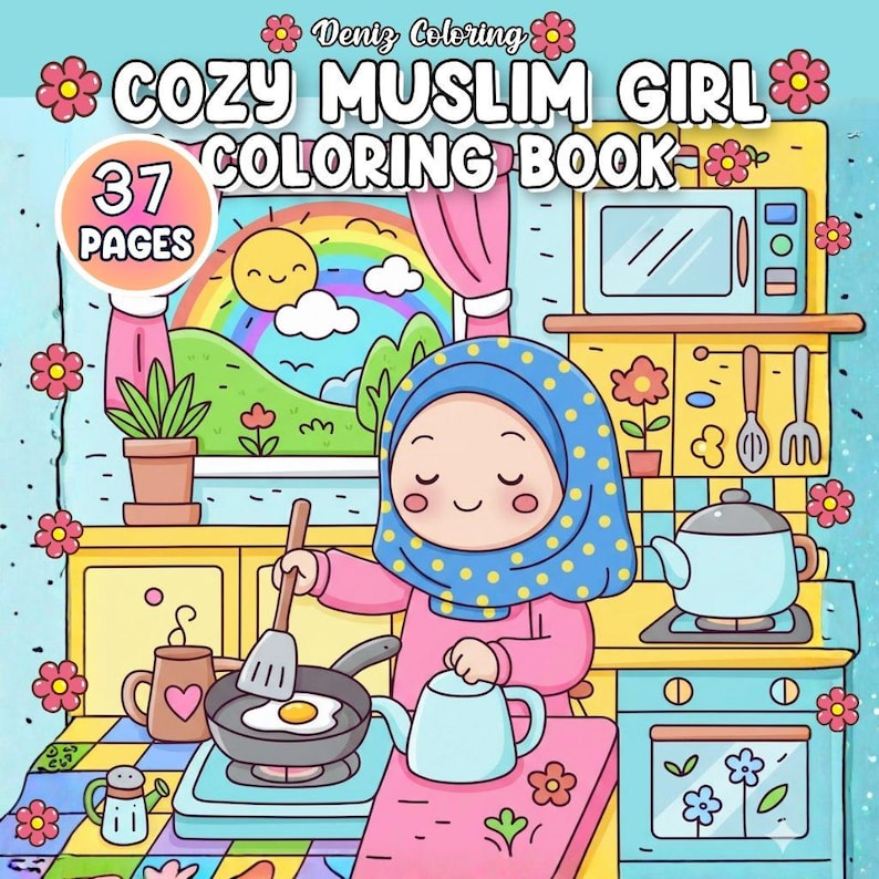 Cozy Muslim Girl Coloring Book for Kids – Modest Outfits, Hijab Fashion ...