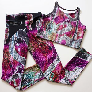 Purple leggings Leopard glow image 7