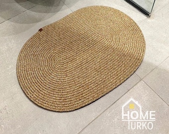 Jute Bathroom And Toilet Mat, Bath Mat, Bathroom Mat, Color: Wicker