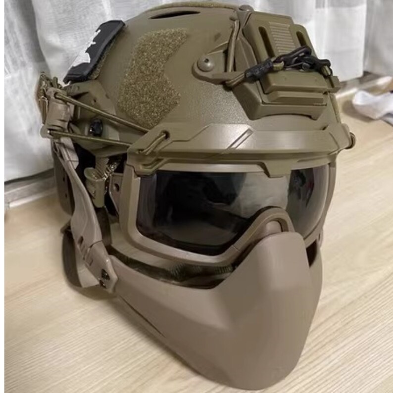 Tactical Helmet Night Vision Mask Headset Goggles Set Gear Etsy