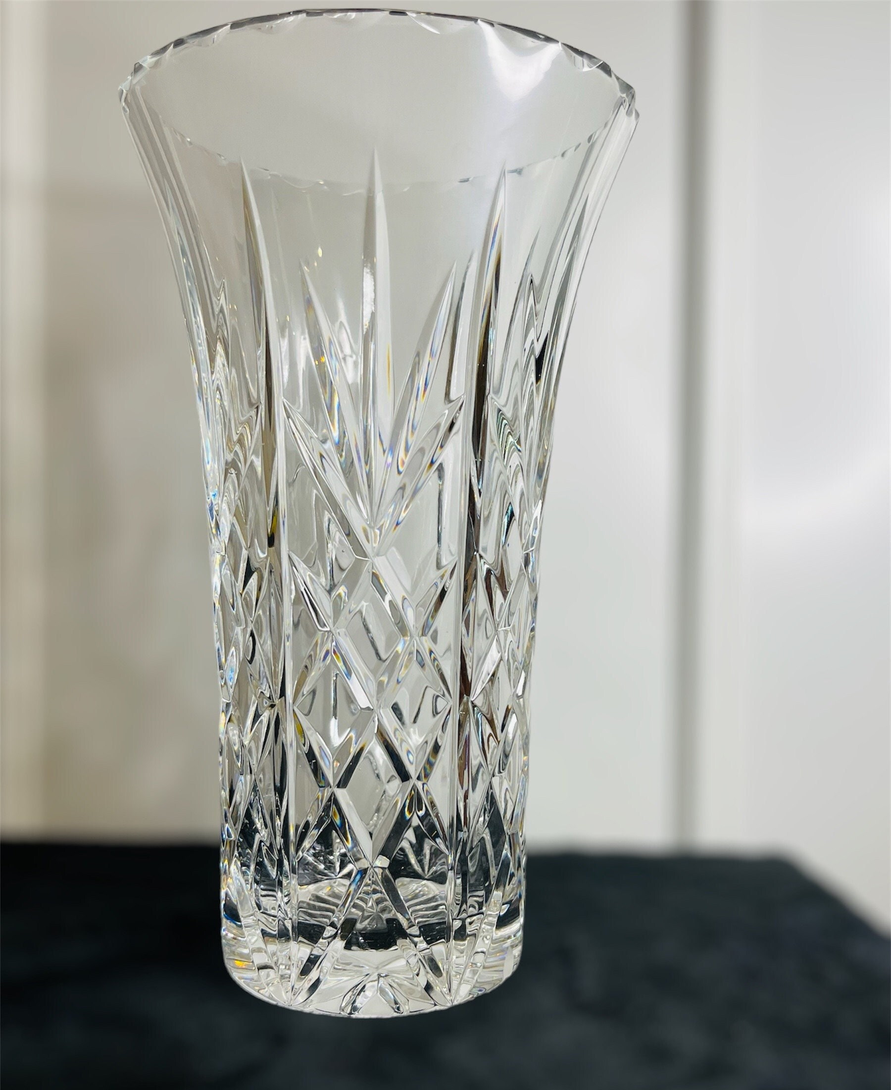 Vintage Crystal Vase Royal Gallery 9 1/2 Inch Etsy