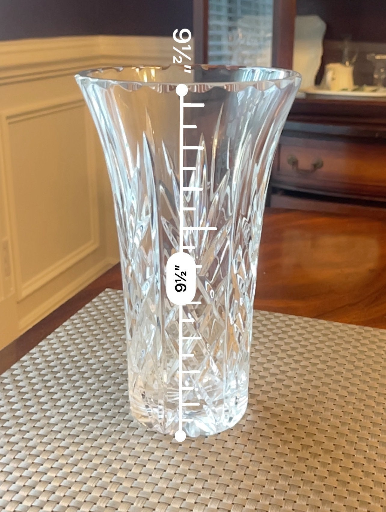 Vintage Crystal Vase Royal Gallery 9 1/2 Inch Etsy