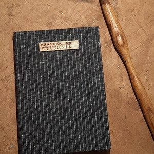 Handmade artist's sketchbook/notebook A6 with handmade papers inside image 10