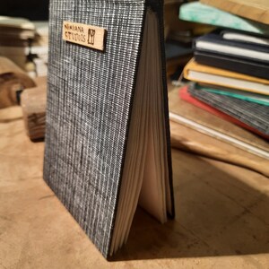 Handmade artist's sketchbook/notebook A6 with handmade papers inside image 5