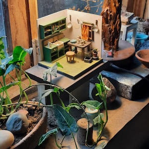 Handmade  miniature kitchen Sculpture