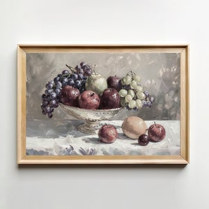 Fruit Oil Painting || Digital Print || Still Life Wall Art || Country Wall Decor || Vintage Oil Painting || Kitchen Art Decor || PRINTABLE
