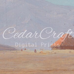 Desert Landscape Oil Painting Vintage Wall Art Digital Painting Downloadable PRINTABLE image 3