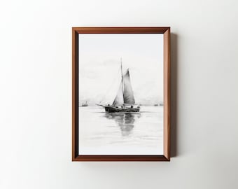 Vertical Boat Wall Art || Digital Home Decor || Downloadable Wall Decor || PRINTABLE