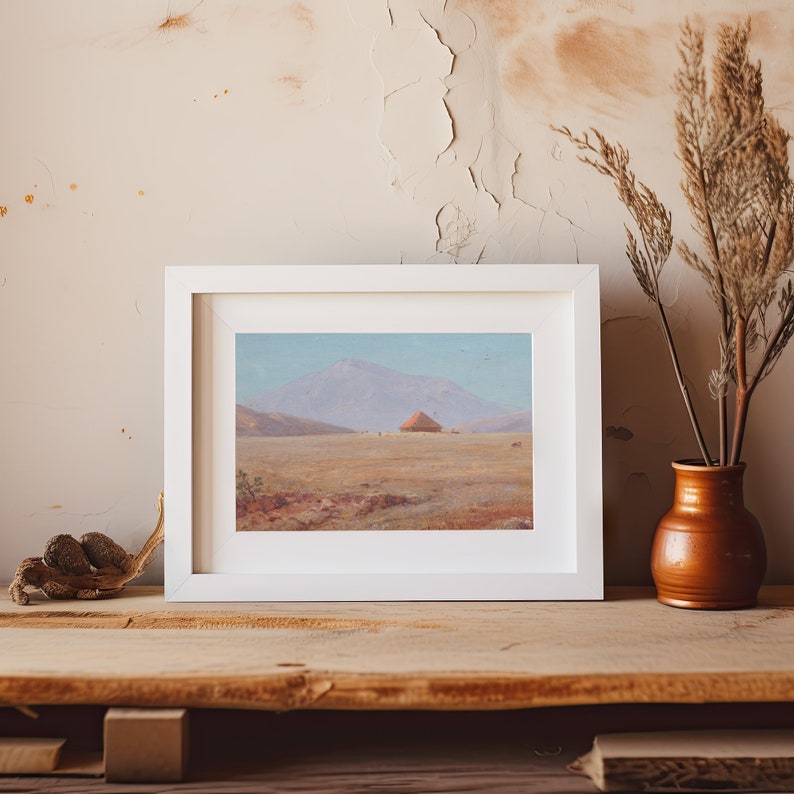 Desert Landscape Oil Painting Vintage Wall Art Digital Painting Downloadable PRINTABLE image 2