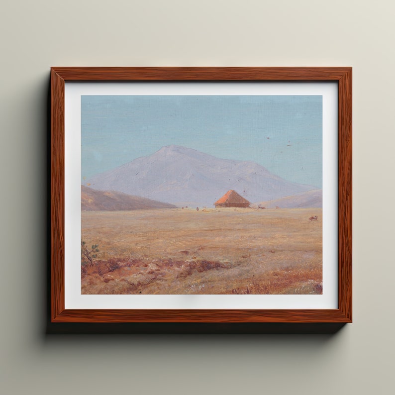 Desert Landscape Oil Painting Vintage Wall Art Digital Painting Downloadable PRINTABLE image 4