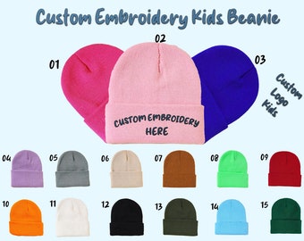 Gorro de invierno personalizado para niños de 2 a 11 años, sombreros personalizados con nombres, gorro monograma, regalo de Navidad