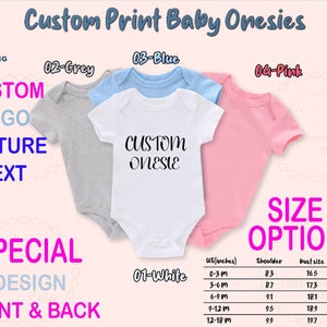 Customizable Design Onesies for Baby - Make a Fashion Statement for Your Little Trendsetter!