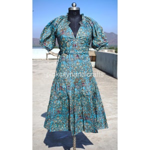 Hand block Dress,Cotton Indian dress,Flapper Dress,Beautiful Summer Dress,Cotton Dress,Hand Print Dress, Sketer Dress,Circle Dress,Summer