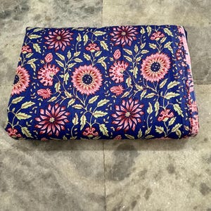 Indian Block Printed Cotton , Hand Made, India Jaipur 100% Cotton Cloth , Fabric by Yard, Dress Making Fabric