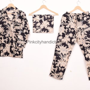 Bridal Pyjamas, Bridesmaid Pyjama, Pajama Pants Set, Womens PJs Womens Pajamas, Floral Pajamas, Natural Pajamas, Sleepwear, Gift for Women