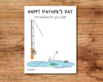 Fathers Day Handprint Craft, Fathers Day Gift, Fathers Day Print, Fishing Handprint, Gift for Dad from Kid, Digital Download, Printable DIY