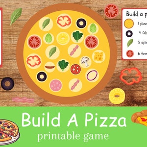 Build A Pizza, Pretend Play, Preschool Printable, Busy Book, Kindergarten Printable, Toddler Activity, Preschool Activity, Printable