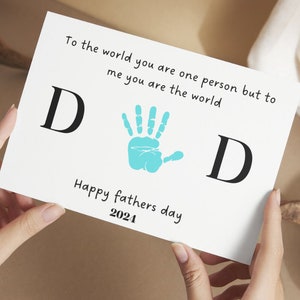 Father&#39;s Day Handprint Printable, DIY Craft Gift for Dad, Gift for Dad, Father&#39;s Day Printable, Digital Download, Father&#39;s Day Craft