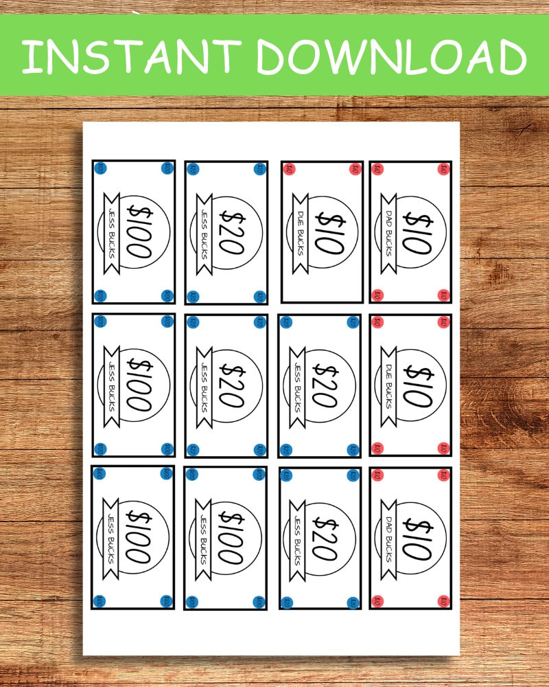 EDITABLE Mom Bucks Printable Reward Bucks Good Behavior Bucks Chore ...
