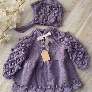 Knitted Baby Girl Dress Baby Girl Clothes Baby Dress Newborn Dress Newborn Gift Baby Girl Dress Baby Girl Clothes Baby Girl Gift
