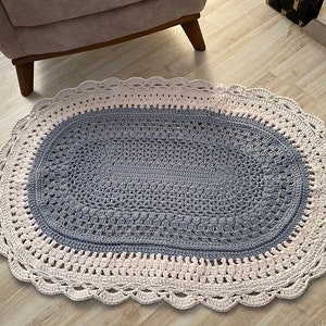 Crochet rug Knit rug  Chunky knit rug Cozy Rug Bathroom mat Gift for mother Crochet rug