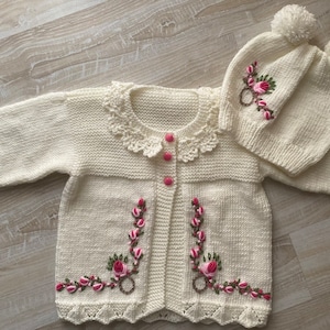 Newborn girl cardigan sale