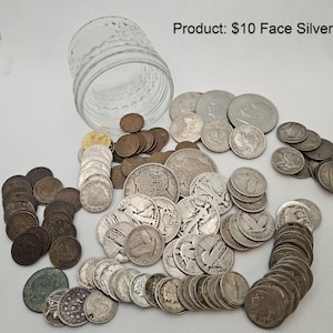 Coin Collecting Mason Jar with choice of SILVER value - U.S. Coin Collecting Jar Indian Head, Wheat, Mercury, Buffalo, Morgan, Walking Lib