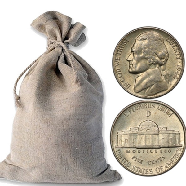 Wartime Jefferson Nickels - 5, 10, 20 Coin Grab Bags - 1942 - 1945 US Coins Mint 35% SILVER